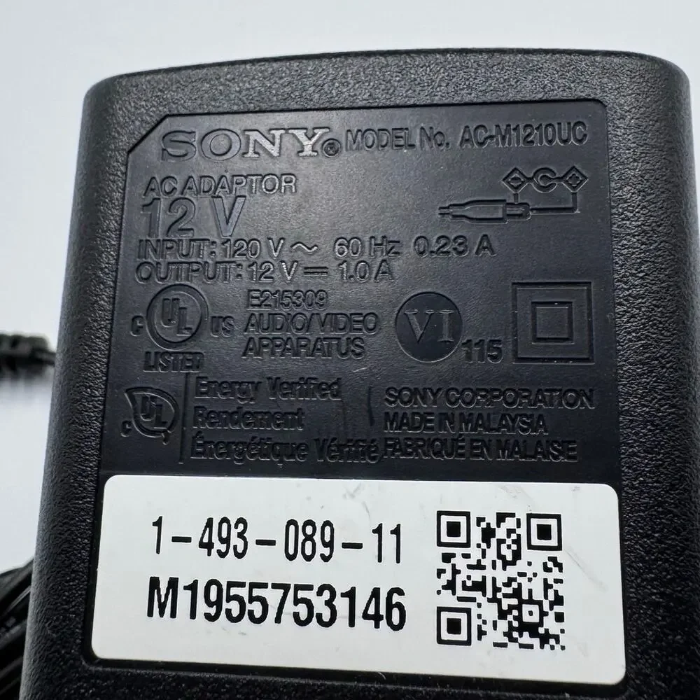 Genuine Sony AC-M1210UC 12V AC Adapter Power Cord 1-493-089-11 Blu-ray BDP-S3700